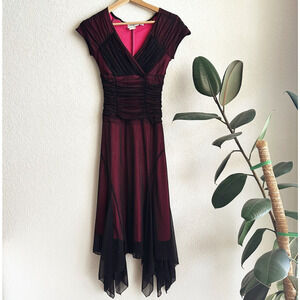 VTG Y2K Jody California Babydoll Midi Dress 14/(M) Fairy Grunge Whimsygoth HOCO